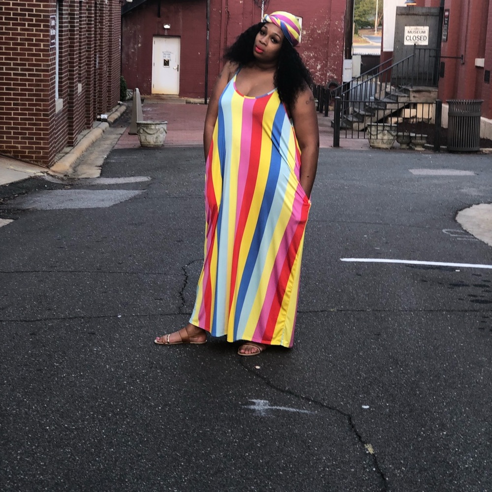 Rainbow Maxi Dress